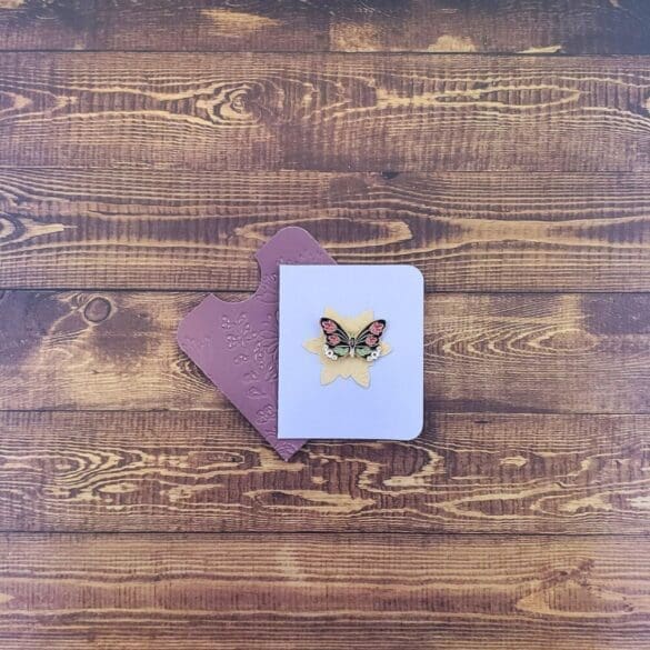 Floral & Black Butterfly Enamel Pin
