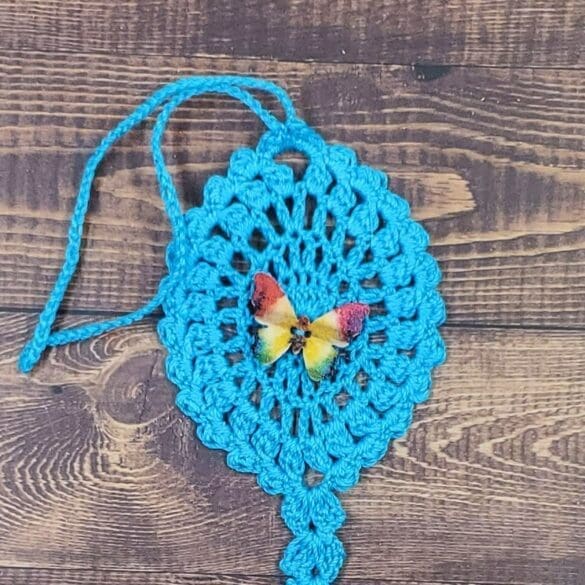 Rainbow Butterfly on Turquoise Flutter Charm