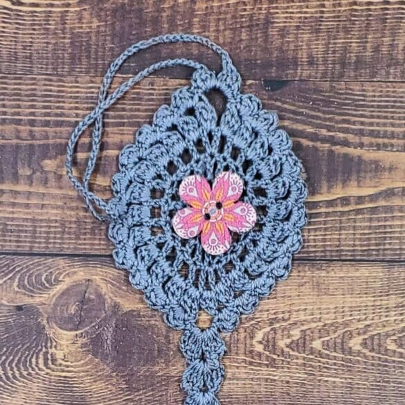 Mandala Flower on Gray Bloom Charm